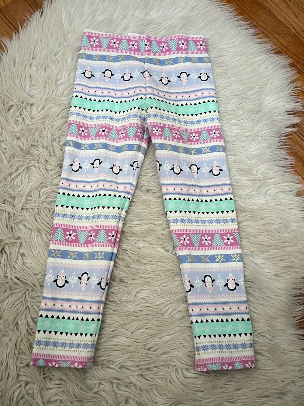 {Isaac Mizrahi} Plush Penguin Sweatshirt with Matching Fleece Lined Leggings